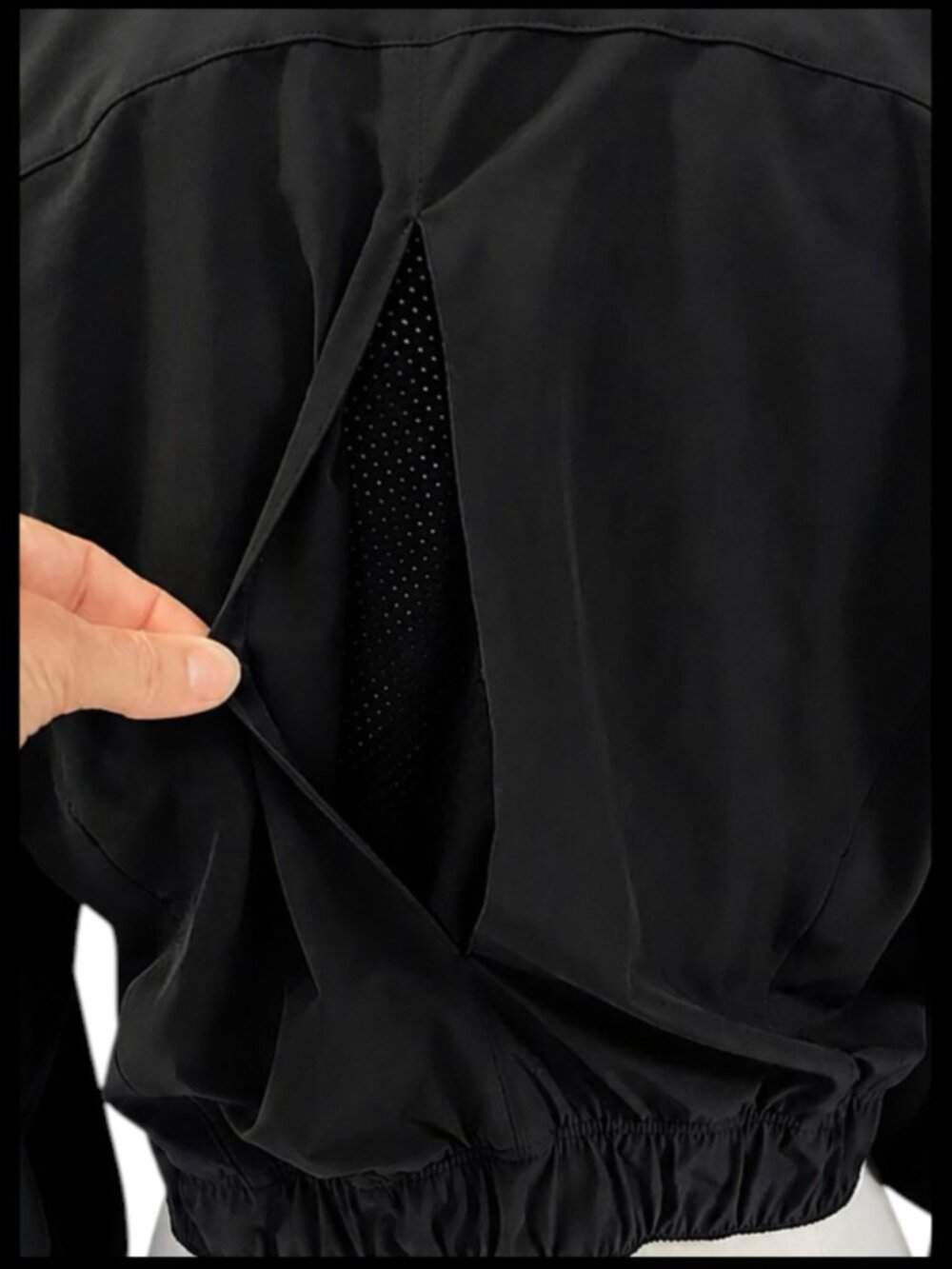Alo Yoga Clubhouse Cropped Jacket Black Mesh Lined XS - Picture 9 of 16